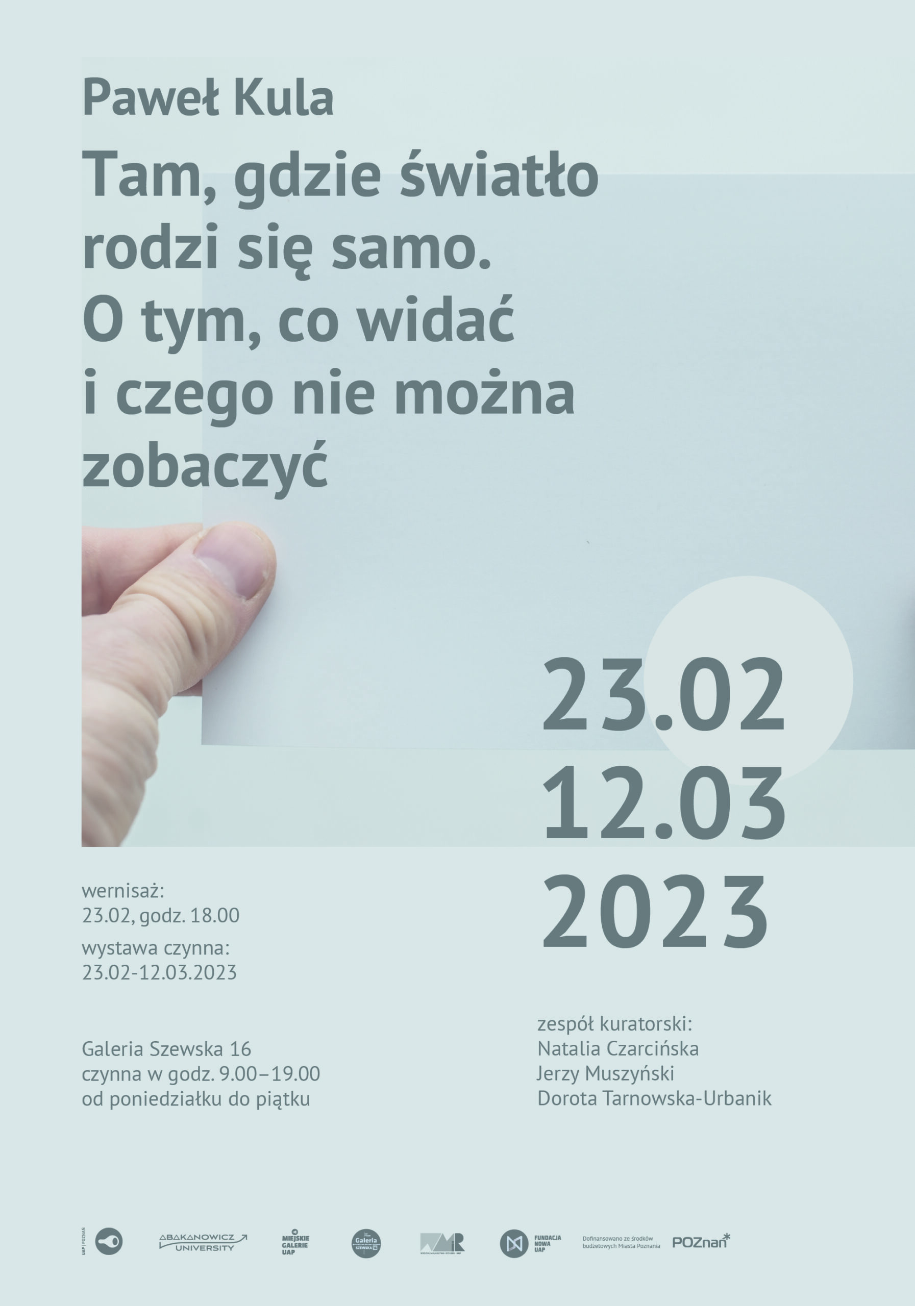 plakat tam gdzie światło rodzi się samo